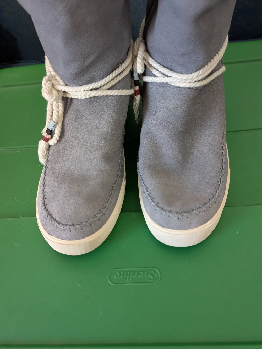 Toms Women's Fleece-Lined Gray Suede Boots